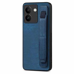For vivo S17 / S17 Pro / V29 Retro Wristband Holder Leather Back Phone Case(Blue)