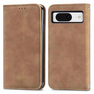 For Google Pixel 9 Retro Skin Feel Magnetic Flip Leather Phone Case(Brown)