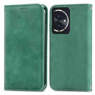 For Honor 100 Retro Skin Feel Magnetic Flip Leather Phone Case(Green)