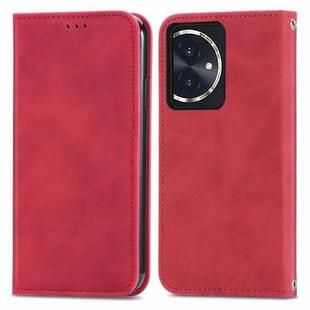 For Honor 100 Retro Skin Feel Magnetic Flip Leather Phone Case(Red)