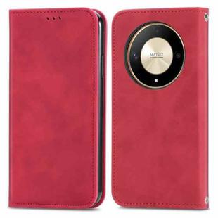 For Honor X9b Retro Skin Feel Magnetic Flip Leather Phone Case(Red)