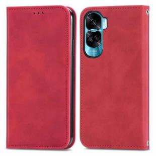 For Honor X50i Retro Skin Feel Magnetic Flip Leather Phone Case(Red)