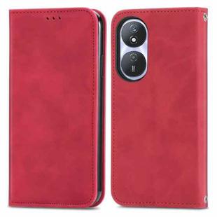 For Honor Play 50 Plus Retro Skin Feel Magnetic Flip Leather Phone Case(Red)