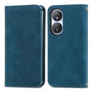 For Honor Play 50 Plus Retro Skin Feel Magnetic Flip Leather Phone Case(Blue)