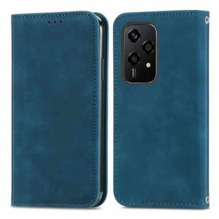For Honor 200 Lite Global Retro Skin Feel Magnetic Flip Leather Phone Case(Blue)