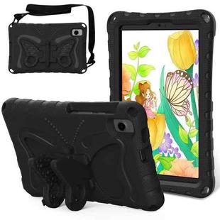 For Samsung Galaxy Tab A7 Lite T220 Butterfly Bracket EVA Shockproof Tablet Case(Black)