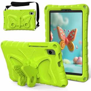 For Samsung Galaxy Tab A7 Lite T220 Butterfly Bracket EVA Shockproof Tablet Case(Grass Green)
