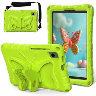 For Samsung Galaxy Tab A9 X110 Butterfly Bracket EVA Shockproof Tablet Case(Grass Green)