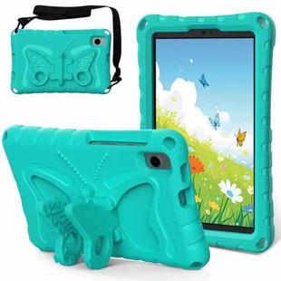 For Samsung Galaxy Tab A9 X110 Butterfly Bracket EVA Shockproof Tablet Case(Mint Green)