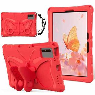 For Samsung Galaxy Tab S9 FE X510 Butterfly Bracket EVA Shockproof Tablet Case(Red)