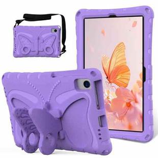 For Samsung Galaxy Tab S6 10.5 T860 Butterfly Bracket EVA Shockproof Tablet Case(Light Purple)