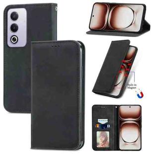 For OPPO A3 Pro Retro Skin Feel Magnetic Flip Leather Phone Case(Black)