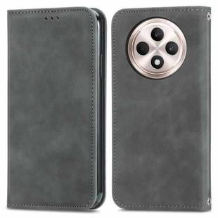 For OPPO F27 Retro Skin Feel Magnetic Flip Leather Phone Case(Grey)