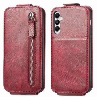 For Samsung Galaxy A05s Zipper Wallet Vertical Flip Leather Phone Case(Red)