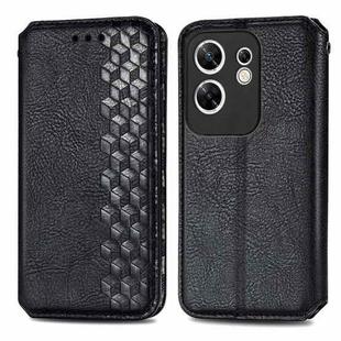 For Infinix Zero 30 4G Cubic Grid Pressed Magnetic Leather Phone Case(Black)