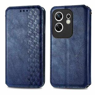 For Infinix Zero 30 4G Cubic Grid Pressed Magnetic Leather Phone Case(Blue)