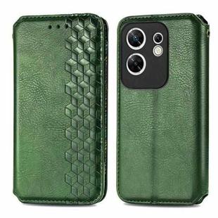 For Infinix Zero 30 4G Cubic Grid Pressed Magnetic Leather Phone Case(Green)