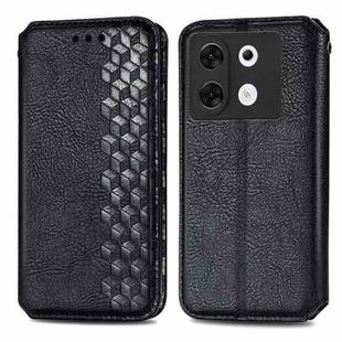 For Infinix Zero 30 5G Cubic Grid Pressed Magnetic Leather Phone Case(Black)