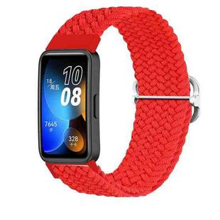 For Huawei Band 9 Adjustable Slide Buckle Braided Watch Band(Red)