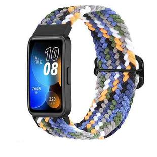 For Huawei Band 9 Adjustable Slide Buckle Braided Watch Band(Denim)