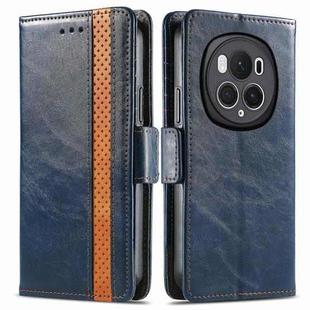 For Honor Magic6 Pro CaseNeo Splicing Dual Magnetic Buckle Leather Phone Case(Blue)