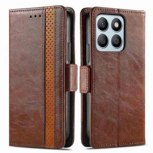 For Honor X8b CaseNeo Splicing Dual Magnetic Buckle Leather Phone Case(Brown)