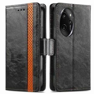 For Honor 100 Pro 5G CaseNeo Splicing Dual Magnetic Buckle Leather Phone Case(Black)