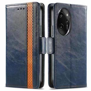 For Honor 100 Pro 5G CaseNeo Splicing Dual Magnetic Buckle Leather Phone Case(Blue)