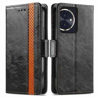 For Honor 100 5G CaseNeo Splicing Dual Magnetic Buckle Leather Phone Case(Black)