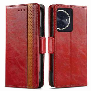 For Honor 100 5G CaseNeo Splicing Dual Magnetic Buckle Leather Phone Case(Red)