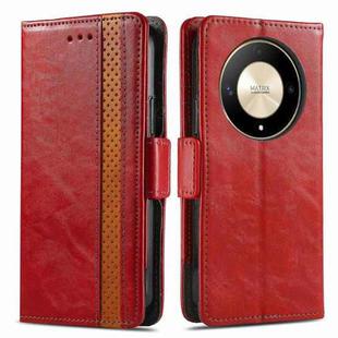 For Honor X9b CaseNeo Splicing Dual Magnetic Buckle Leather Phone Case(Red)