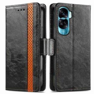 For Honor X50i CaseNeo Splicing Dual Magnetic Buckle Leather Phone Case(Black)