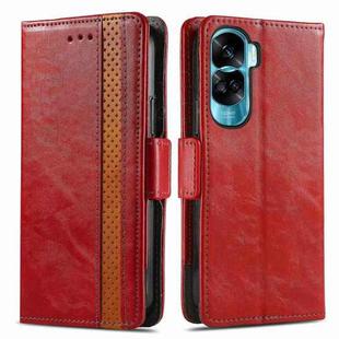 For Honor X50i CaseNeo Splicing Dual Magnetic Buckle Leather Phone Case(Red)