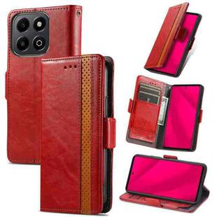 For Honor 200 Smart CaseNeo Splicing Dual Magnetic Buckle Leather Phone Case(Red)