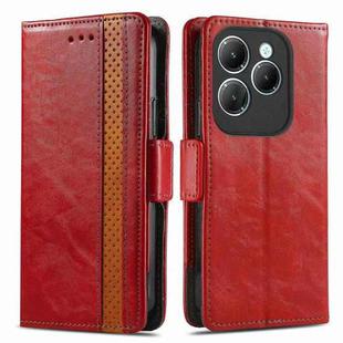 For Infinix Hot 40 Pro CaseNeo Splicing Dual Magnetic Buckle Leather Phone Case(Red)