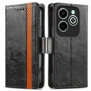 For Infinix Hot 40i CaseNeo Splicing Dual Magnetic Buckle Leather Phone Case(Black)