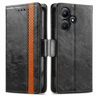 For Infinix Hot 30i CaseNeo Splicing Dual Magnetic Buckle Leather Phone Case(Black)