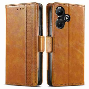 For Infinix Hot 30i CaseNeo Splicing Dual Magnetic Buckle Leather Phone Case(Khaki)