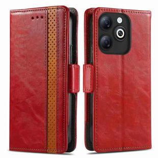 For Infinix Smart 8 CaseNeo Splicing Dual Magnetic Buckle Leather Phone Case(Red)