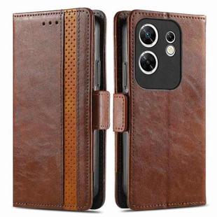 For Infinix Zero 30 4G CaseNeo Splicing Dual Magnetic Buckle Leather Phone Case(Brown)