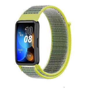 For Huawei Watch Band 9 / 9 NFC Nylon Loop Hook and Loop Fastener Watch Band(Bright Yellow)
