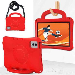 For Lenovo Tab M11 / Xiaoxin Pad 11 2024 Handle Football Shaped EVA Shockproof Tablet Case(Red)
