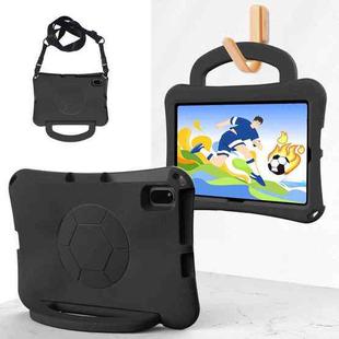 For Lenovo Tab K10 TB-X6C6F 10.3 Handle Football Shaped EVA Shockproof Tablet Case(Black)