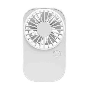 F11 Portable Rechargeable Hanging Neck Fan Cooling Handheld Fan 3 Speeds Desk Fan(White)