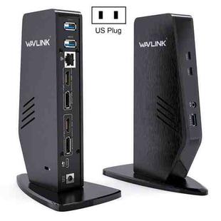 WAVLINK UG69PD5 USB-C HD 60Hz Monitor Adapter Dual 4K Display Docking Station, Plug:US Plug