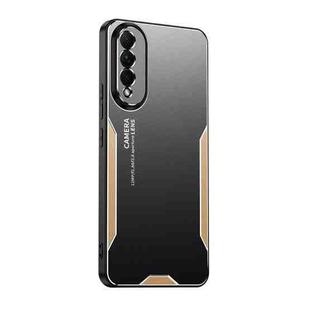 For Honor X20 SE Blade Series TPU Hybrid Metal Phone Case(Gold)