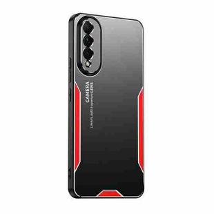 For Honor X20 SE Blade Series TPU Hybrid Metal Phone Case(Red)