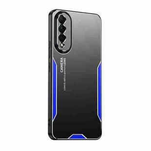For Honor X20 SE Blade Series TPU Hybrid Metal Phone Case(Blue)