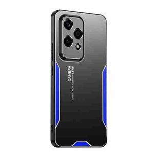 For Honor 200 Lite Global Blade Series TPU Hybrid Metal Phone Case(Blue)