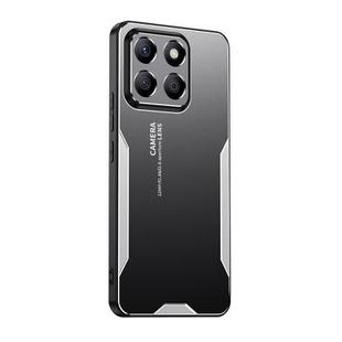 For Honor X8c Blade Series TPU Hybrid Metal Phone Case(Silve)